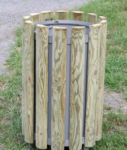 Corbeille métal/bois Aquitaine 80L